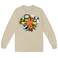 Mushroom Western Texas Flag Cow Portrarit Long Sleeve Tee - Bettercallsaul
