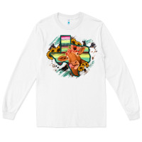 White Western Texas Flag Cow Portrarit Long Sleeve Tee - Bettercallsaul