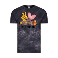 Cloud Black peace love 4th grade Vintage Tee - JahusDesignShop