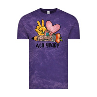 Cloud Purple peace love 4th grade Vintage Tee - JahusDesignShop
