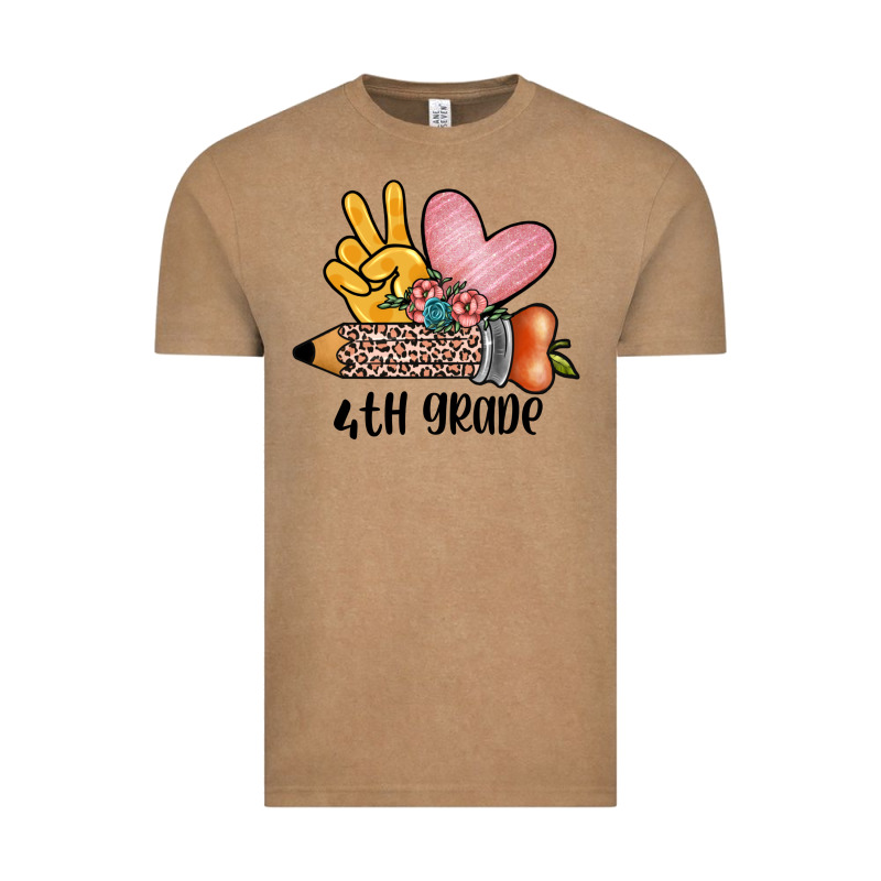 Peace Love 4th Grade Vintage Tee by JahusDesignShop | Teevron