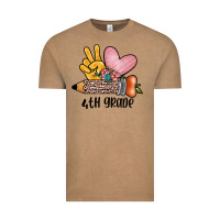 Vintage Coffee peace love 4th grade Vintage Tee - JahusDesignShop