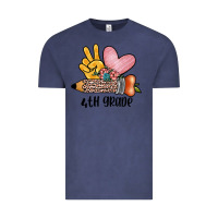 Vintage Denim peace love 4th grade Vintage Tee - JahusDesignShop