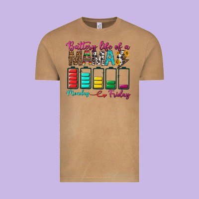 Battery Life Of A Mama Vintage Tee Designed By Bundleandbundleshop