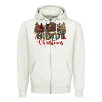 Oatmeal Heather howdy christmas Zipper Hoodie - CowGirlArtShop
