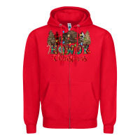 Red howdy christmas Zipper Hoodie - CowGirlArtShop