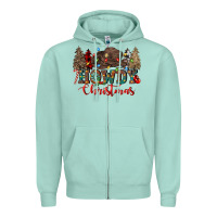Seafoam howdy christmas Zipper Hoodie - CowGirlArtShop