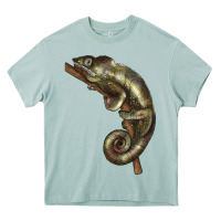 Arona Green Chameleon Lizard Illustrations Heavy Core Tee - LillyAllenDesigns