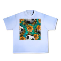 Grape Ice soccer balls and sunflowers with leopard and gemstone seamless pattern Urban Heavy Tee - BundleAndBundleShop