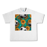 Lunar Rock soccer balls and sunflowers with leopard and gemstone seamless pattern Urban Heavy Tee - BundleAndBundleShop