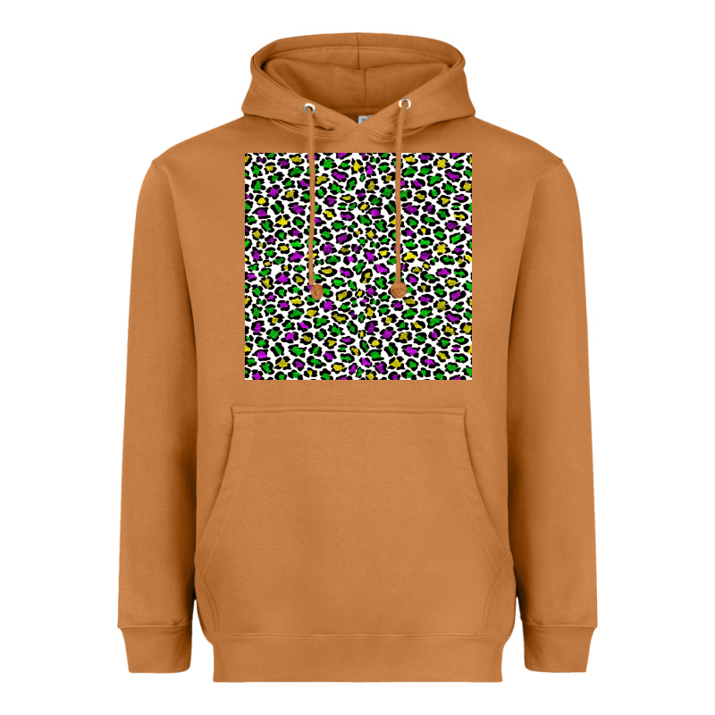 Mardi Gras Leopard  Seamless Pattern Heavyweight Hoodie by FaDigitalArtStudio | Teevron