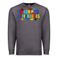 Charcoal Heather Embrace differences Premium Sweatshirt - FaDigitalArtStudio