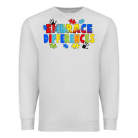 Dove Grey Embrace differences Premium Sweatshirt - FaDigitalArtStudio