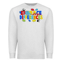Oatmeal Heather Embrace differences Premium Sweatshirt - FaDigitalArtStudio