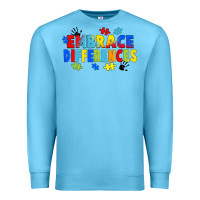 Ocean Blue Embrace differences Premium Sweatshirt - FaDigitalArtStudio