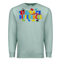 Seafoam Embrace differences Premium Sweatshirt - FaDigitalArtStudio