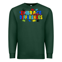 Sports Green Embrace differences Premium Sweatshirt - FaDigitalArtStudio