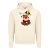 Vintage Artic christmas baby deer Vintage Hoodie - MaliasSmallBusiness