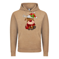Vintage Coffee christmas baby deer Vintage Hoodie - MaliasSmallBusiness