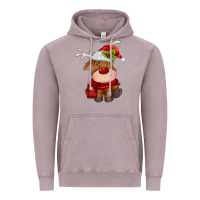 Vintage Zinc christmas baby deer Vintage Hoodie - MaliasSmallBusiness