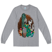 Heather Grey Western Cowhide Cactus Long Sleeve Tee - Bettercallsaul