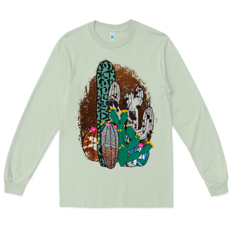 Western Cowhide Cactus Long Sleeve Tee by Bettercallsaul | Teevron