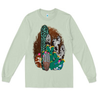 Matcha Western Cowhide Cactus Long Sleeve Tee - Bettercallsaul