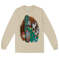 Mushroom Western Cowhide Cactus Long Sleeve Tee - Bettercallsaul