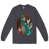 Smoke Western Cowhide Cactus Long Sleeve Tee - Bettercallsaul