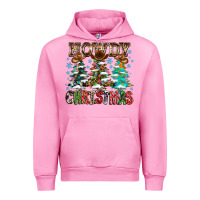 Fuchsia Pink Howdy Christmas Urban Hoodie - CowhideDigitalArt