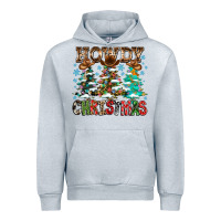Heather Grey Howdy Christmas Urban Hoodie - CowhideDigitalArt