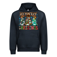 Navy Howdy Christmas Urban Hoodie - CowhideDigitalArt