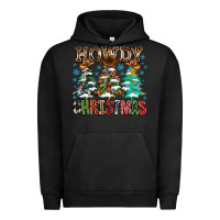 Pigment Black Howdy Christmas Urban Hoodie - CowhideDigitalArt