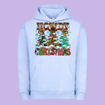 Howdy Christmas Urban Hoodie Designed By Cowhidedigitalart