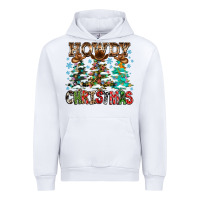 White Howdy Christmas Urban Hoodie - CowhideDigitalArt