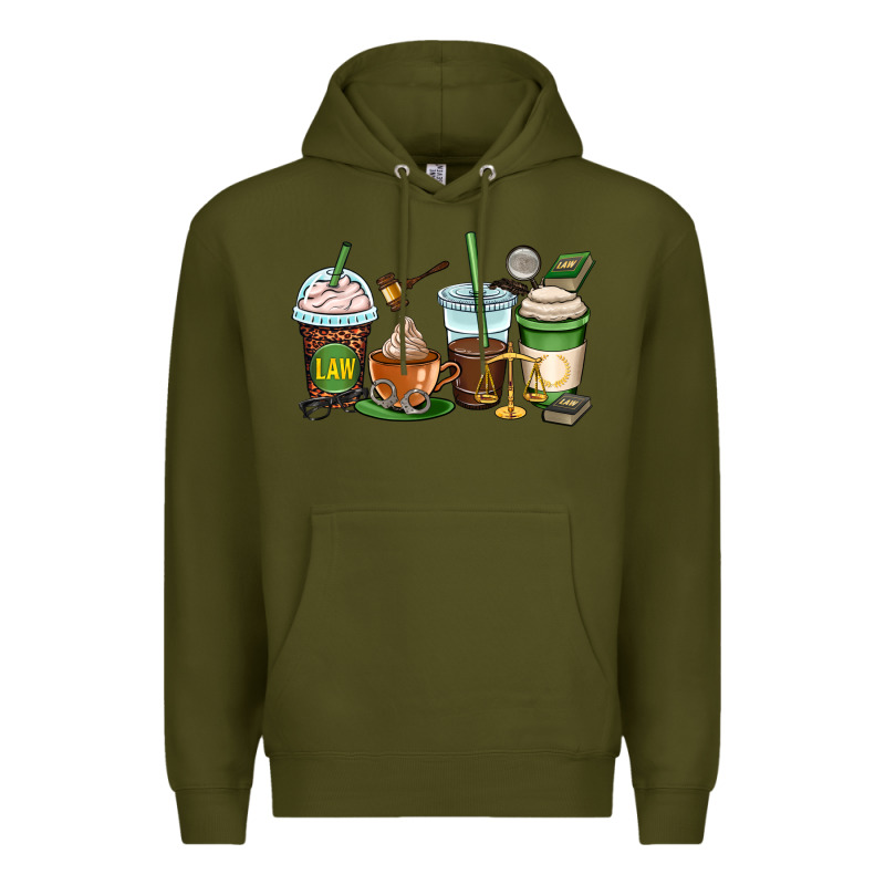 Lawyer Coffee Cups Premium Hoodie by OliviaCreatesArt | Teevron