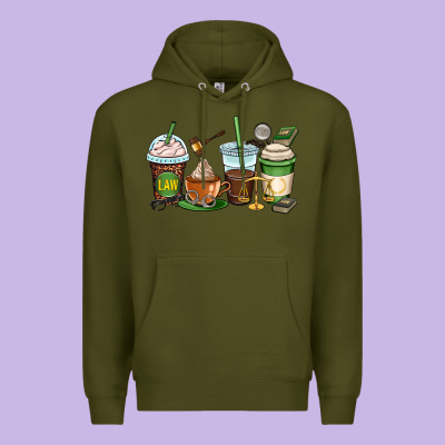 Lawyer Coffee Cups Premium Hoodie Designed By Oliviacreatesart