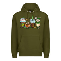 Army Green lawyer coffee cups Premium Hoodie - OliviaCreatesArt