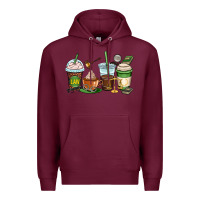 Burgundy lawyer coffee cups Premium Hoodie - OliviaCreatesArt