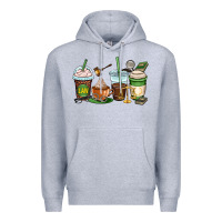 Heather Grey lawyer coffee cups Premium Hoodie - OliviaCreatesArt
