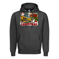 Charcoal Heather i dig christmas Zipper Hoodie - CowGirlArtShop