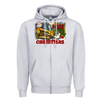 Heather Grey i dig christmas Zipper Hoodie - CowGirlArtShop
