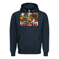 Navy i dig christmas Zipper Hoodie - CowGirlArtShop