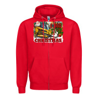 Red i dig christmas Zipper Hoodie - CowGirlArtShop