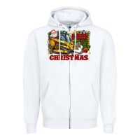 White i dig christmas Zipper Hoodie - CowGirlArtShop