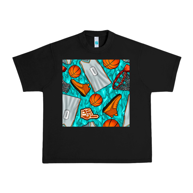 Basketball Uniform And Hoop Seamless Pattern Urban Heavy Tee by BundleAndBundleShop | Teevron