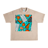 French Oak basketball uniform and hoop seamless pattern Urban Heavy Tee - BundleAndBundleShop