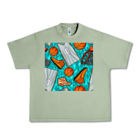 Oil Green basketball uniform and hoop seamless pattern Urban Heavy Tee - BundleAndBundleShop