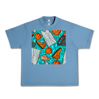 Pebble Blue basketball uniform and hoop seamless pattern Urban Heavy Tee - BundleAndBundleShop