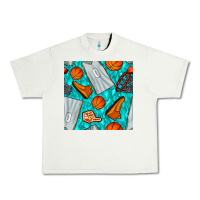 Pistachio basketball uniform and hoop seamless pattern Urban Heavy Tee - BundleAndBundleShop